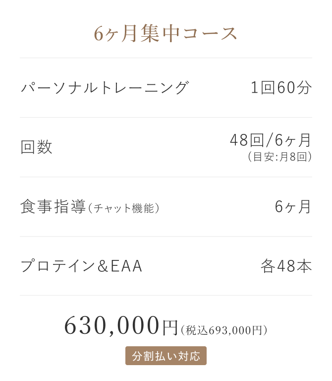6ヶ月コース内容